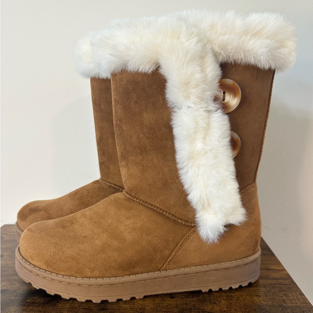 SO Womens Abigail Faux Fur Winter Boots NWT Sizes 6&7